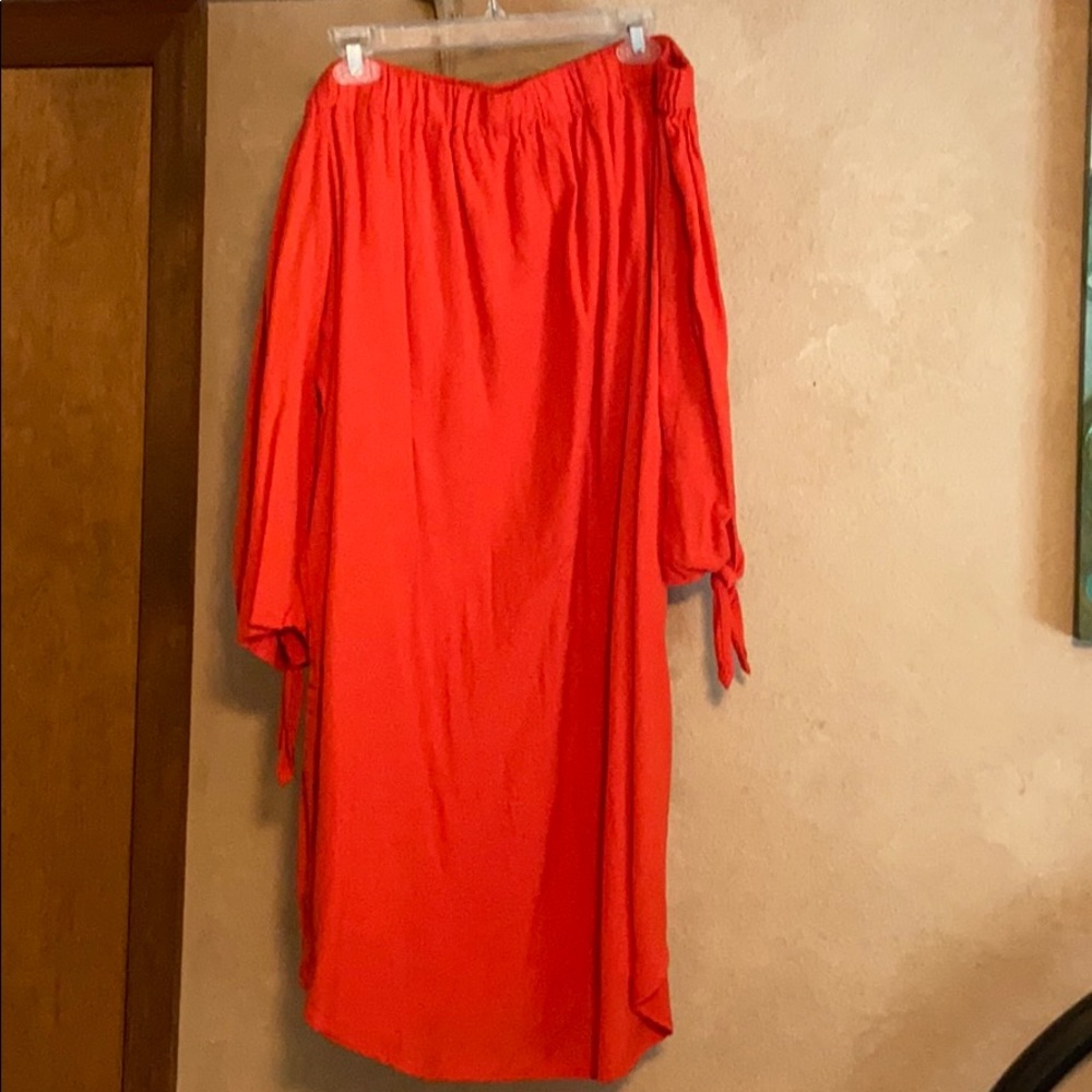 Old Navy coral linen dress (XL Tall)